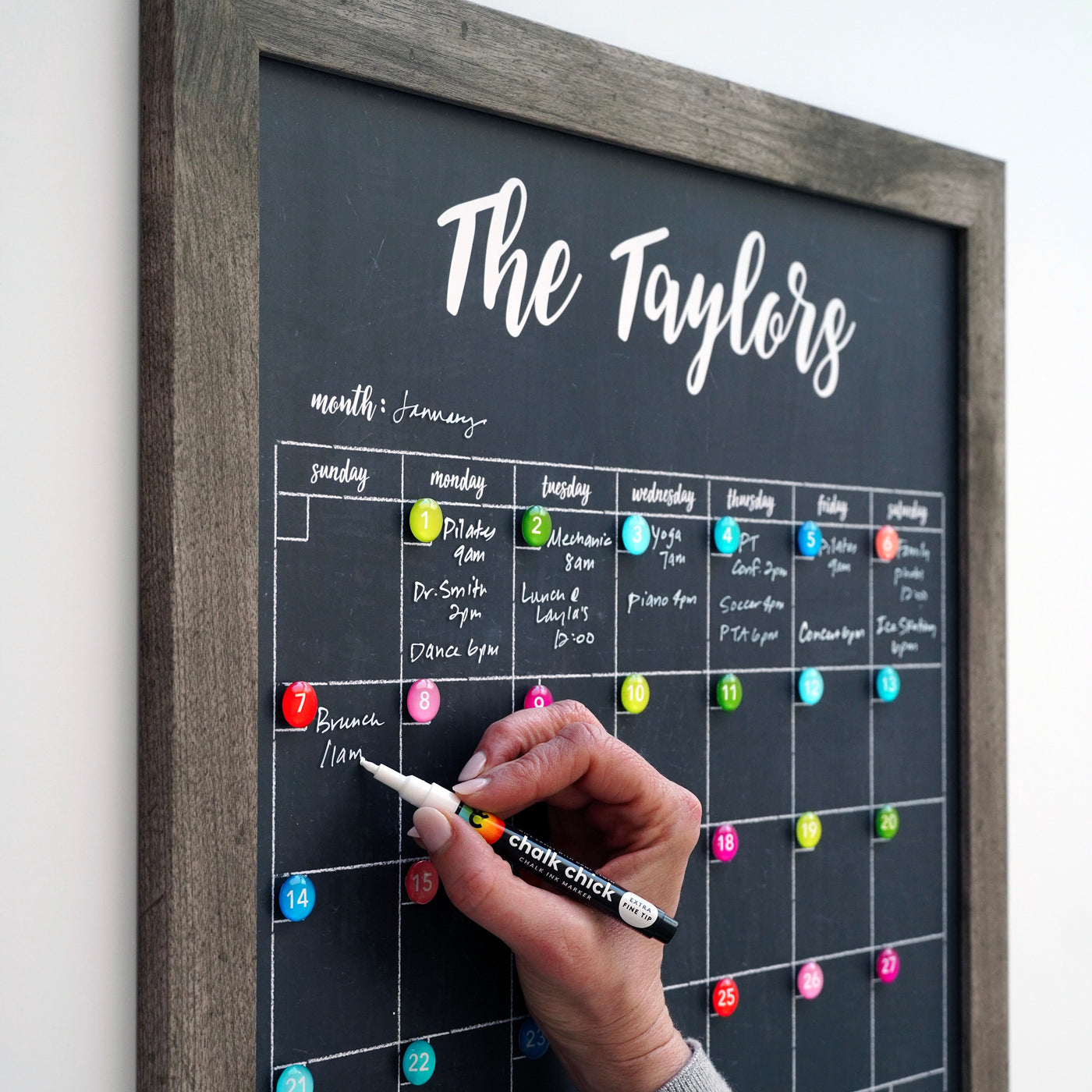 24 x 36 LARGE VERTICAL CHALKBOARD CALENDAR #24131