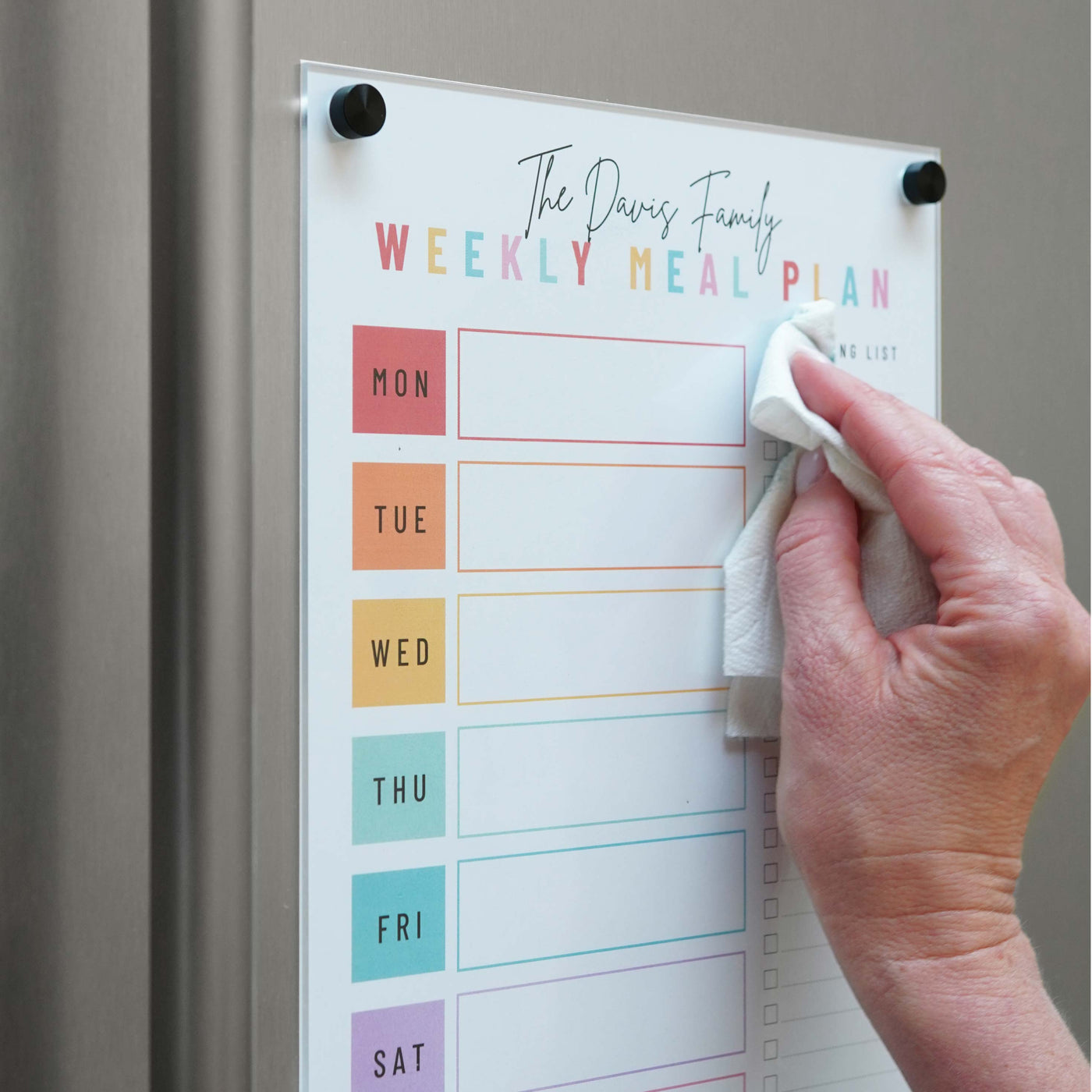 Magnetic Chore Chart cover - a magnetic dry erase clear cover for paper chore charts or other lists!