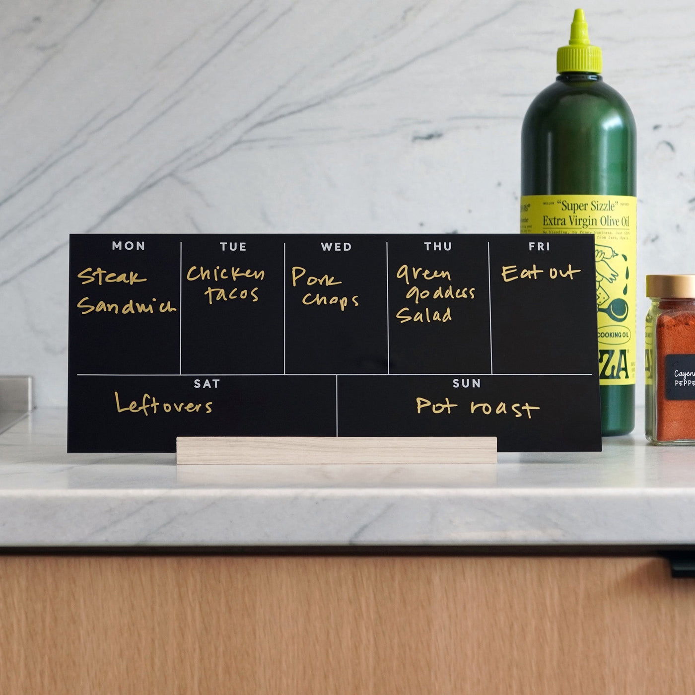 Acrylic Desk Calendar with Wood Stand | Design Your Own