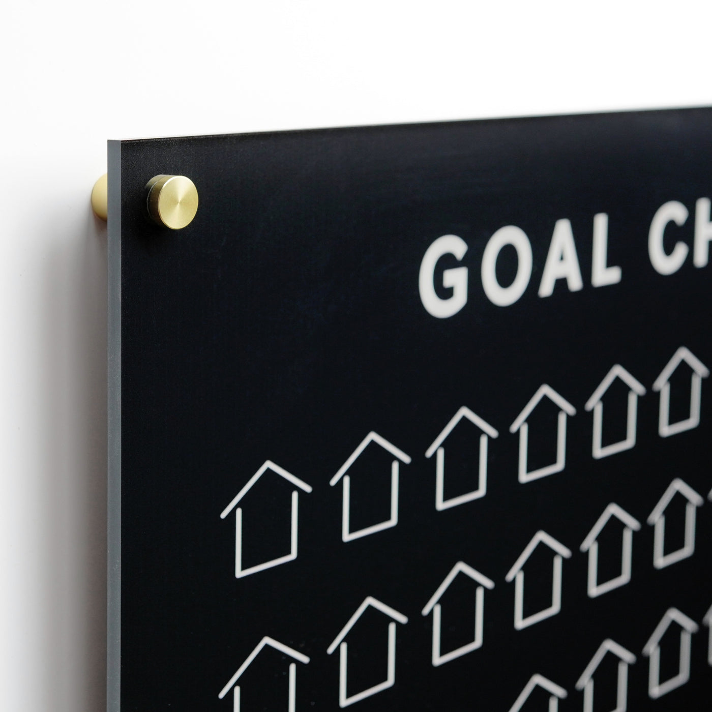 Goal Chart with ALL BLACK acrylic | Sales Tracker for Real Estate