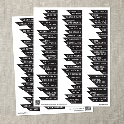 Real Estate Pipeline Column Title Stickers