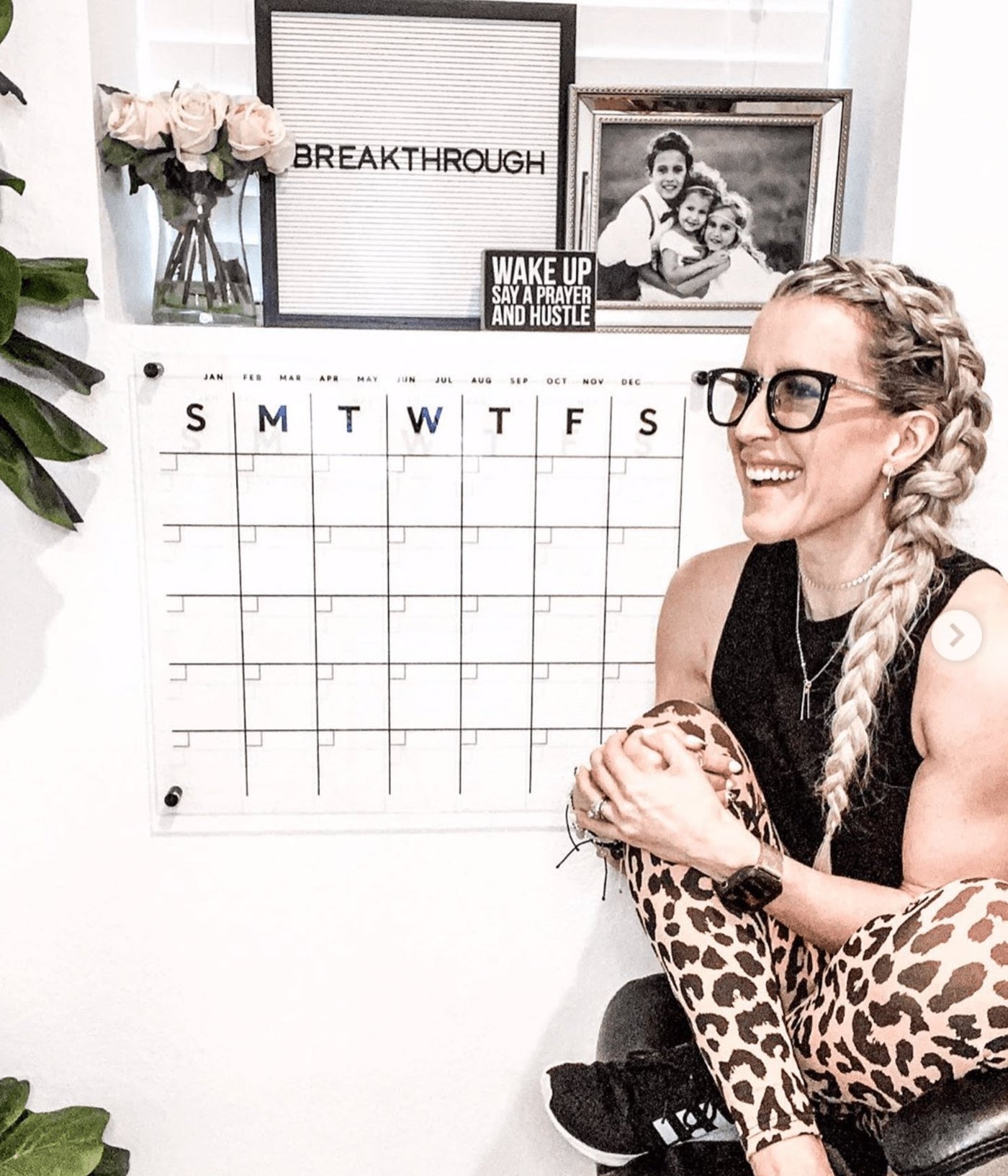 Acrylic Calendar  - Black text