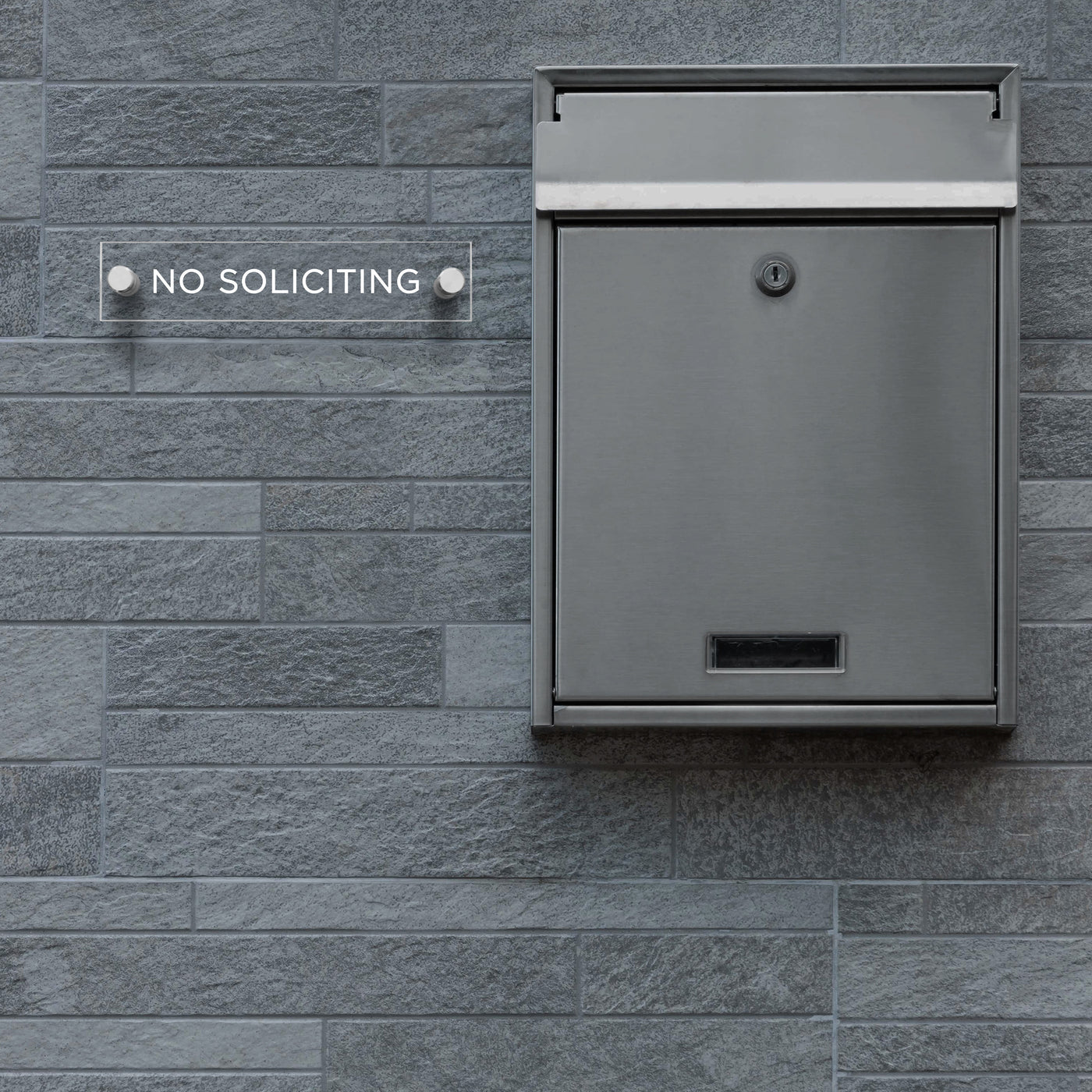 No Soliciting Acrylic sign