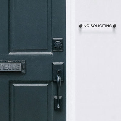 No Soliciting Acrylic sign