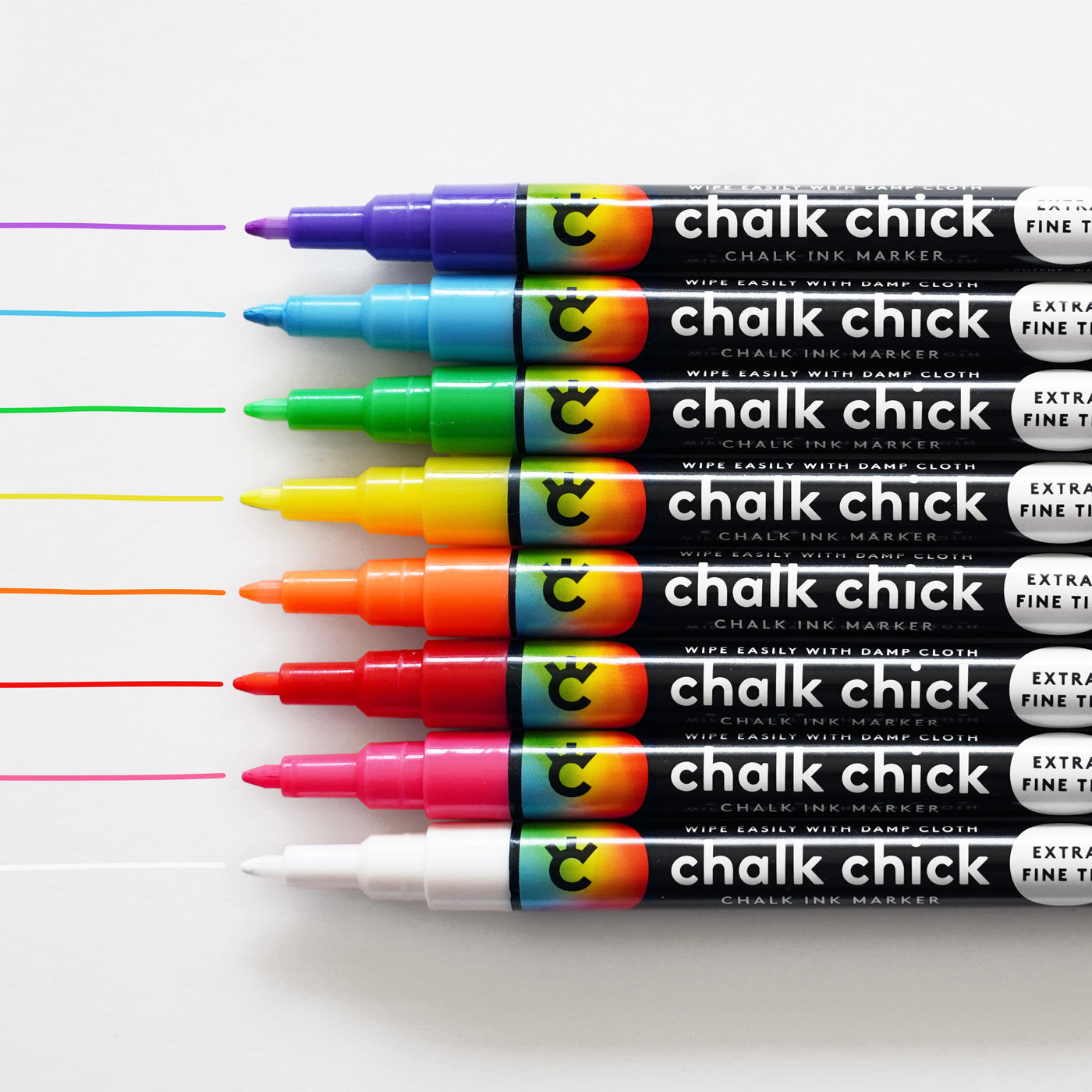 Chalk Ink Multi-Colored Markers with Extra Fine Tip