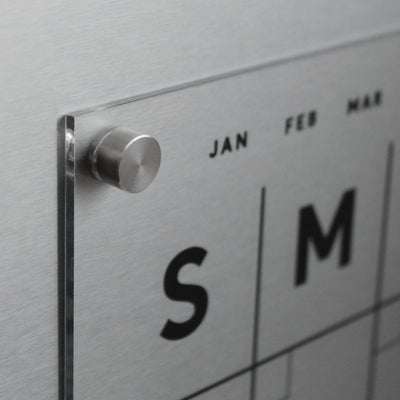 Clear Acrylic Fridge Calendar with Black Text