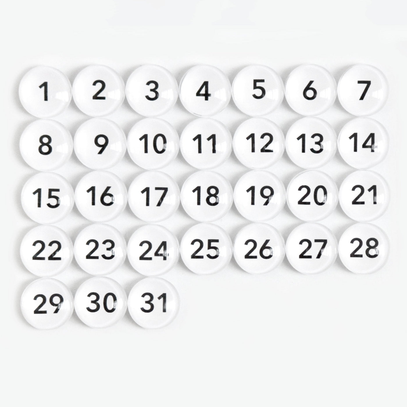 Number Magnets - White