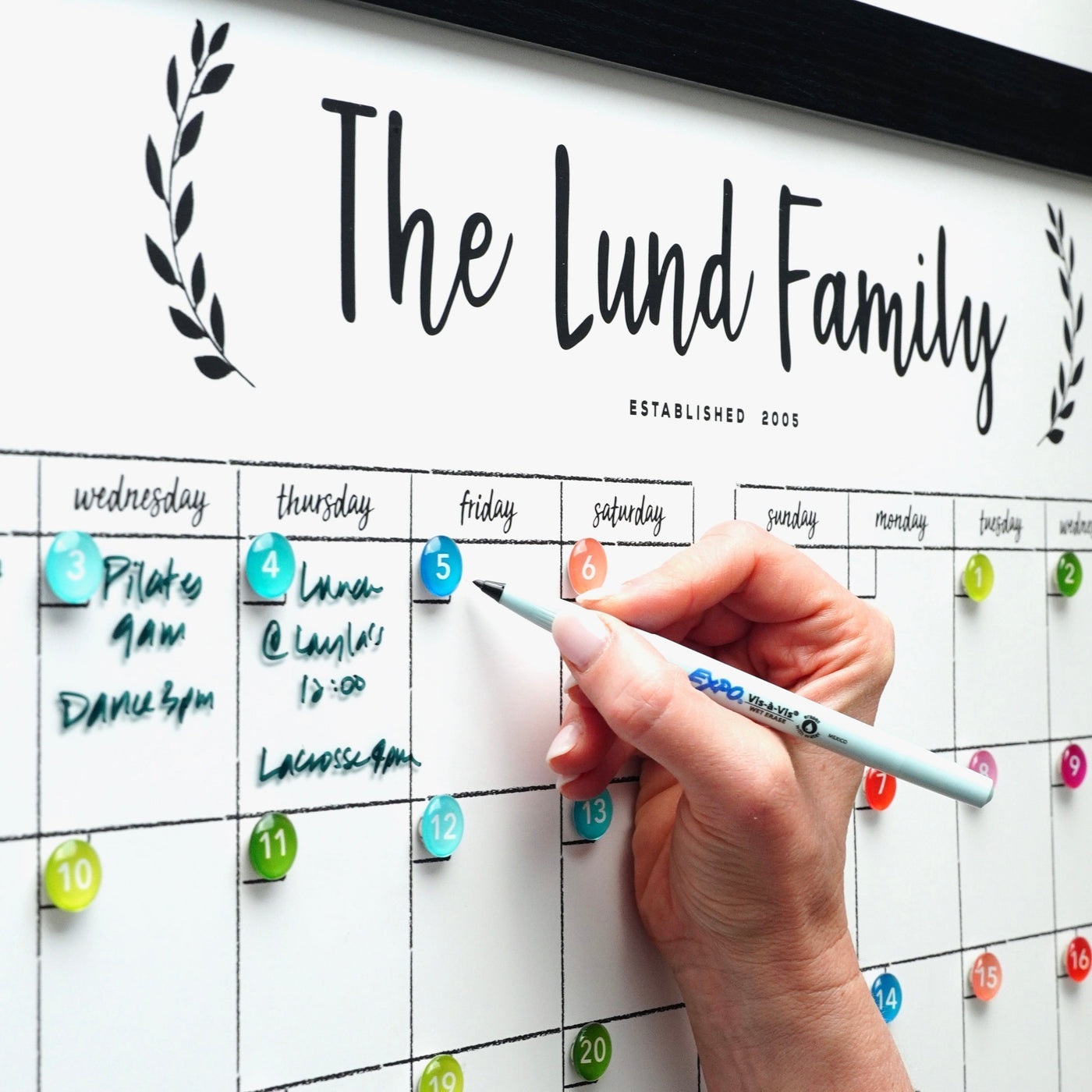 24 X 36 Framed Whiteboard Calendar | #24152