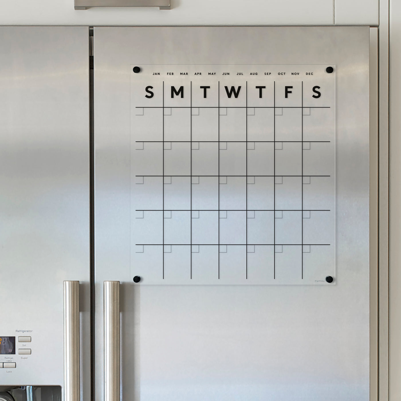 Clear Acrylic Fridge Calendar