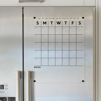 Clear Acrylic Fridge Calendar