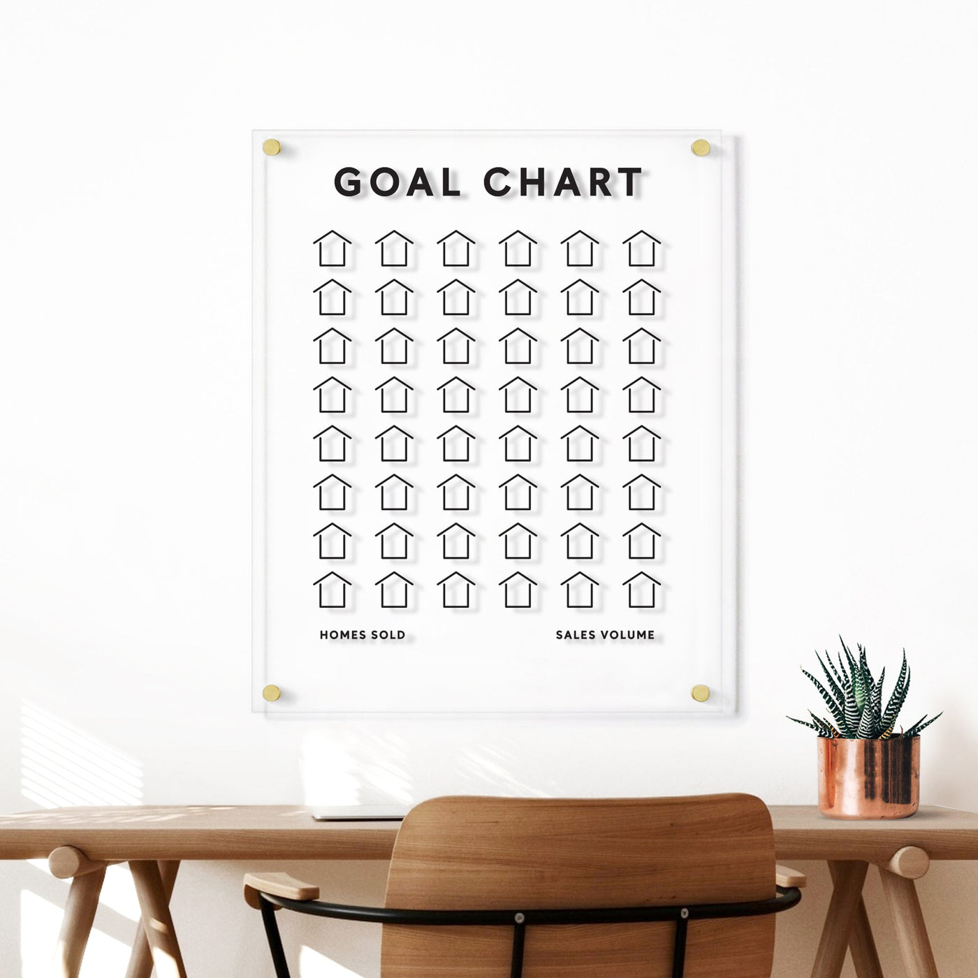 Goal Chart | Sales Tracker for Real Estate with custom number of houses