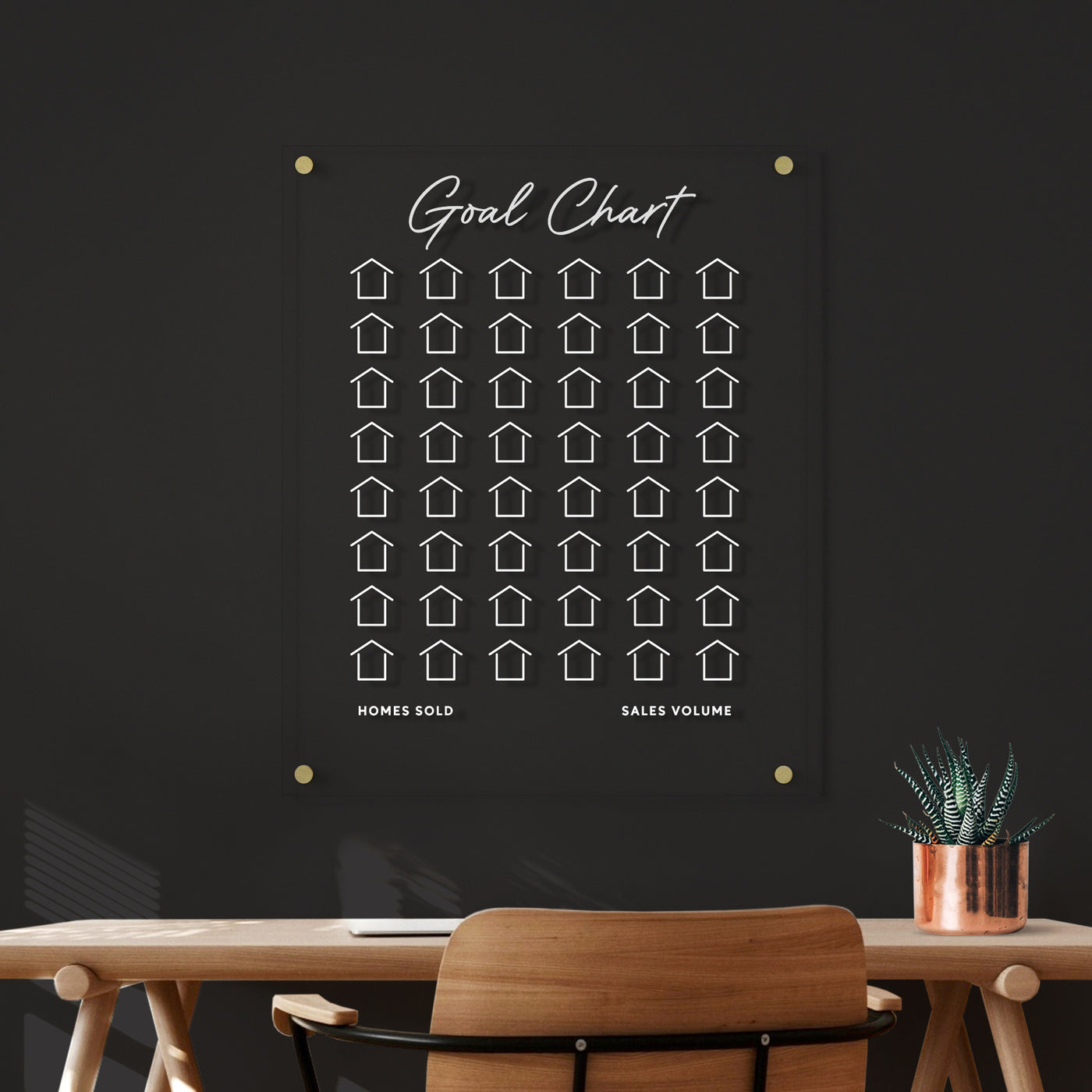 Goal Chart | Sales Tracker for Real Estate | Clear Acrylic