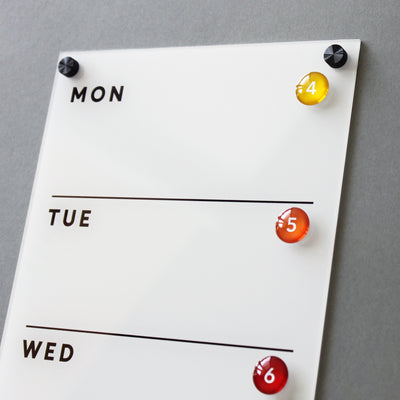 Acrylic Weekly Fridge Calendar