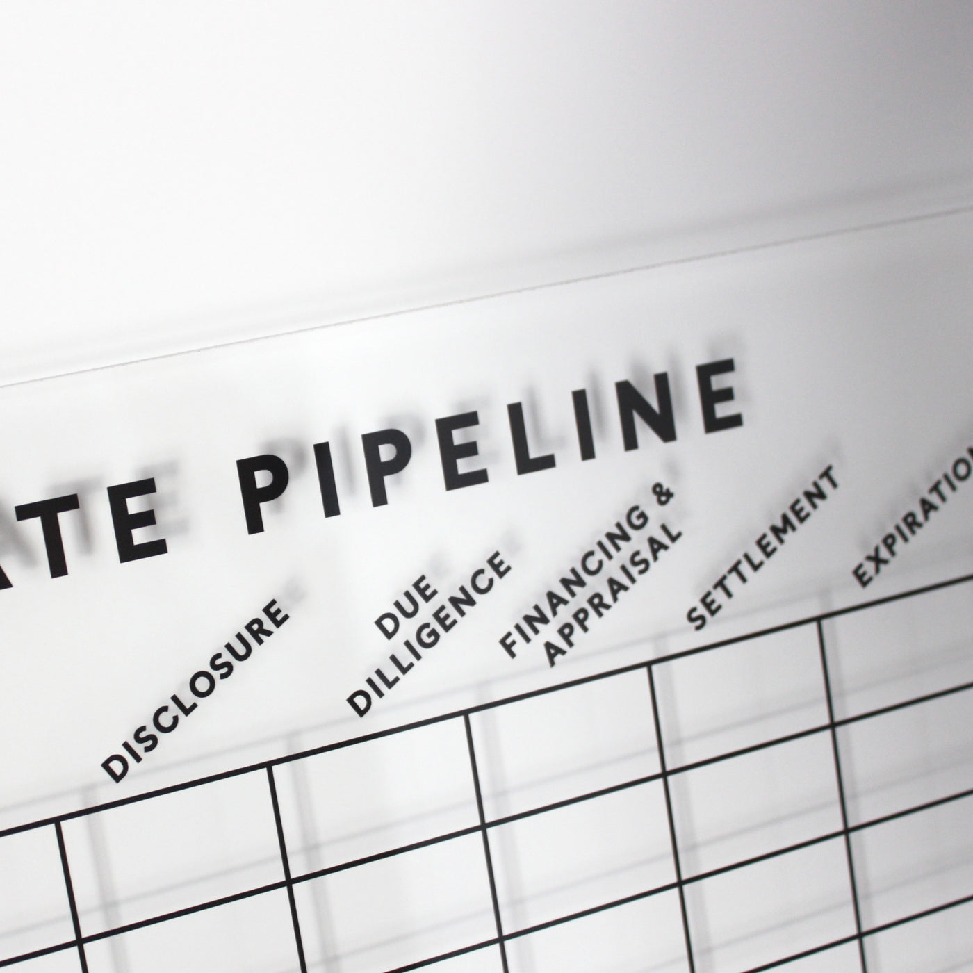 Real Estate Pipeline Acrylic Board