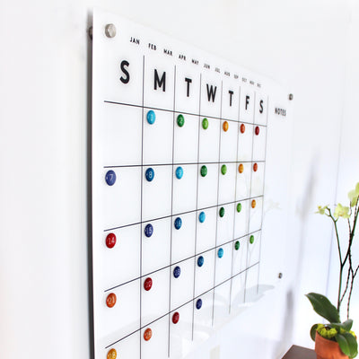 Magnetic Acrylic Calendar with Side Notes