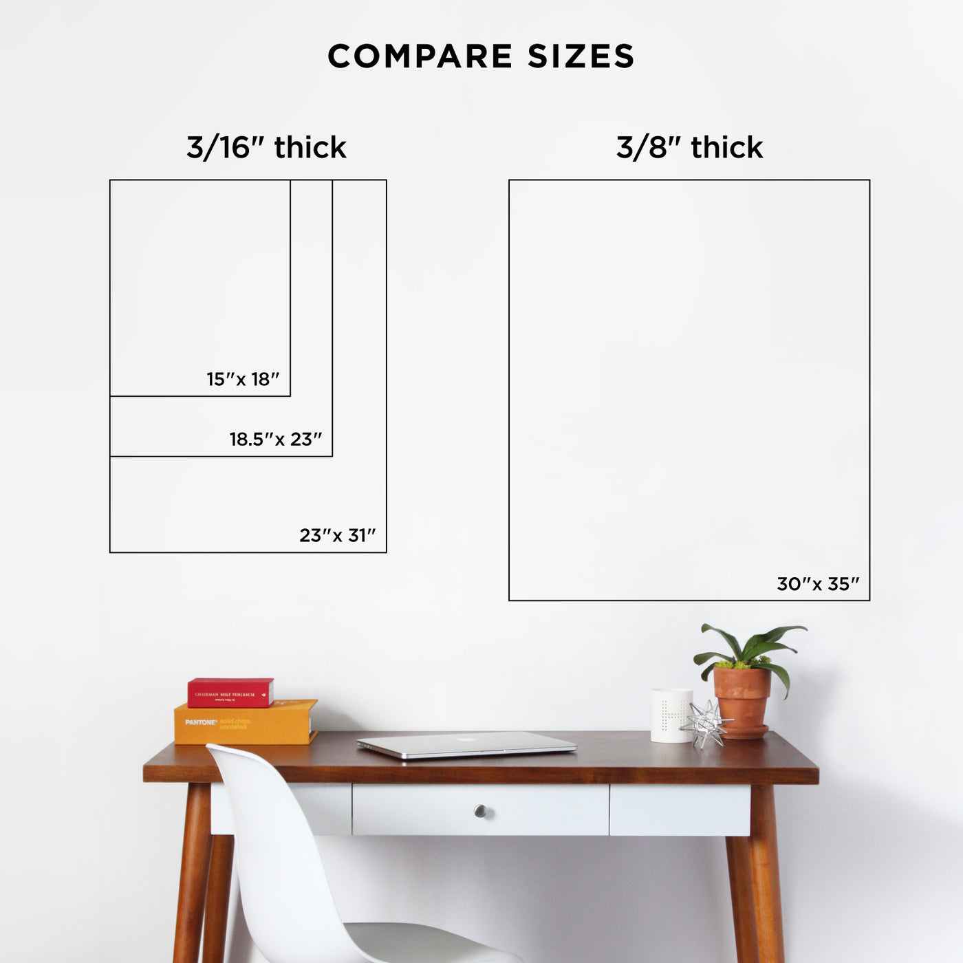 Acrylic Calendar with customizable bottom section