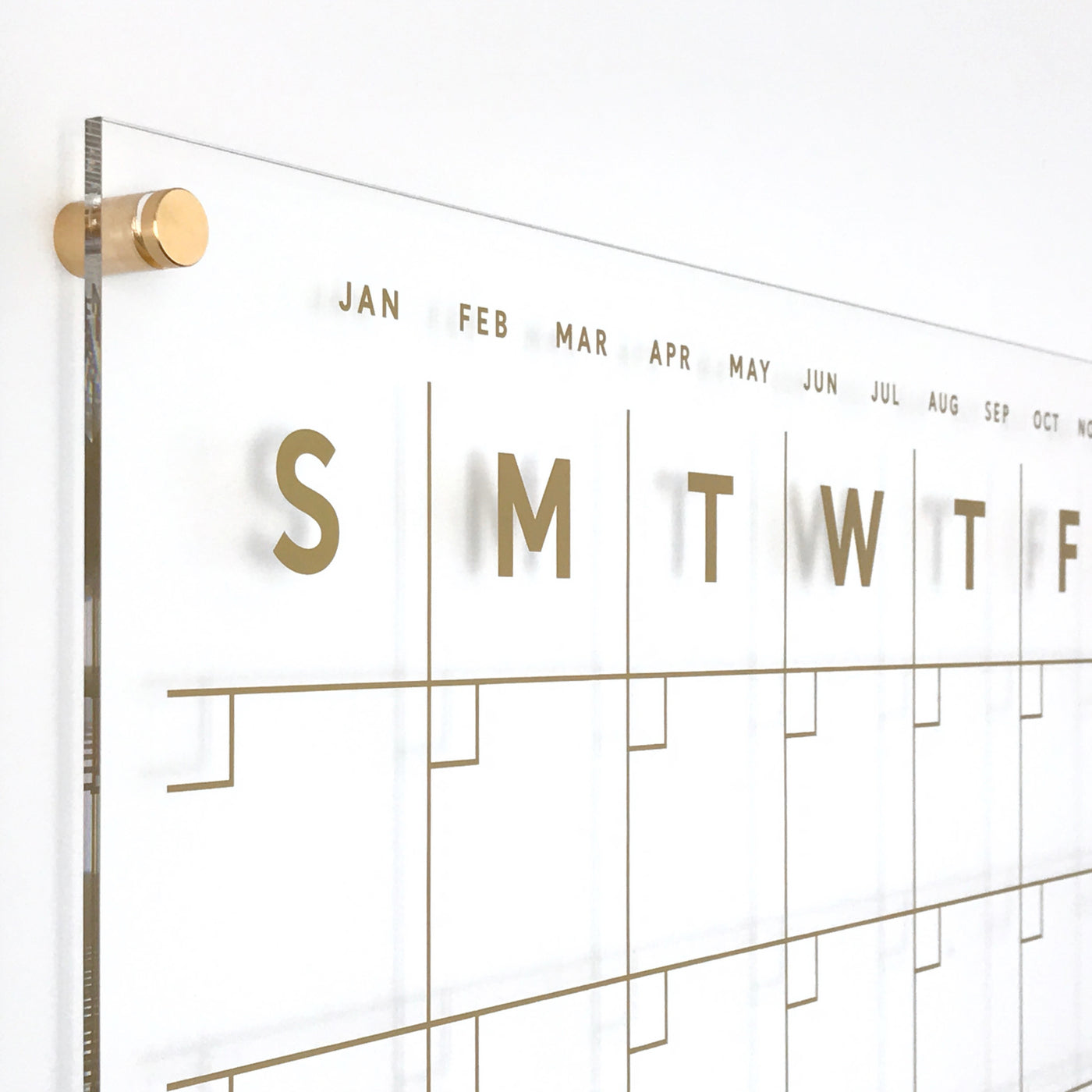 Acrylic Calendar with GOLD text