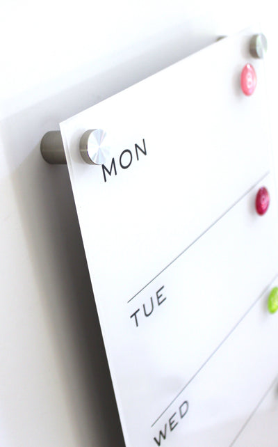 Magnetic Acrylic Calendar 7 Day Weekly