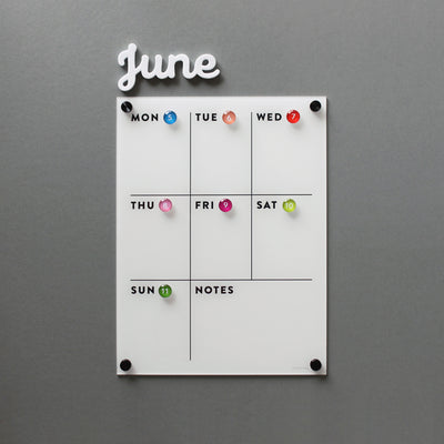 Magnetic Fridge Calendar - Rows