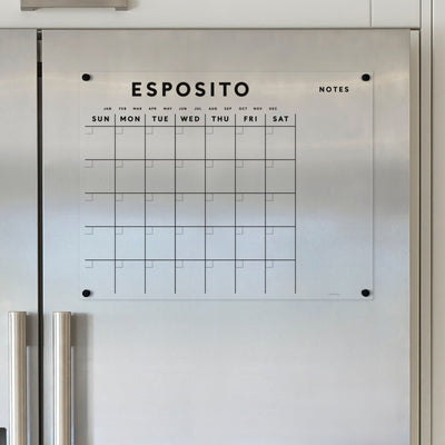 Acrylic Fridge Calendar with Custom Family Name