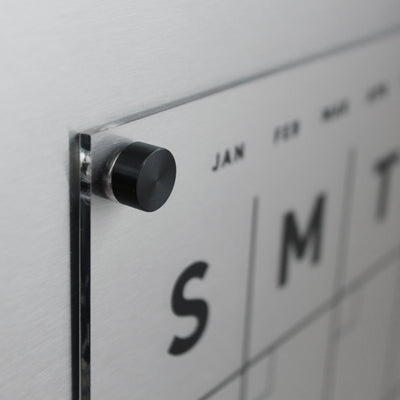 FRIDGE calendar  - Magnetic acrylic with side notes  | Dry erase calendar