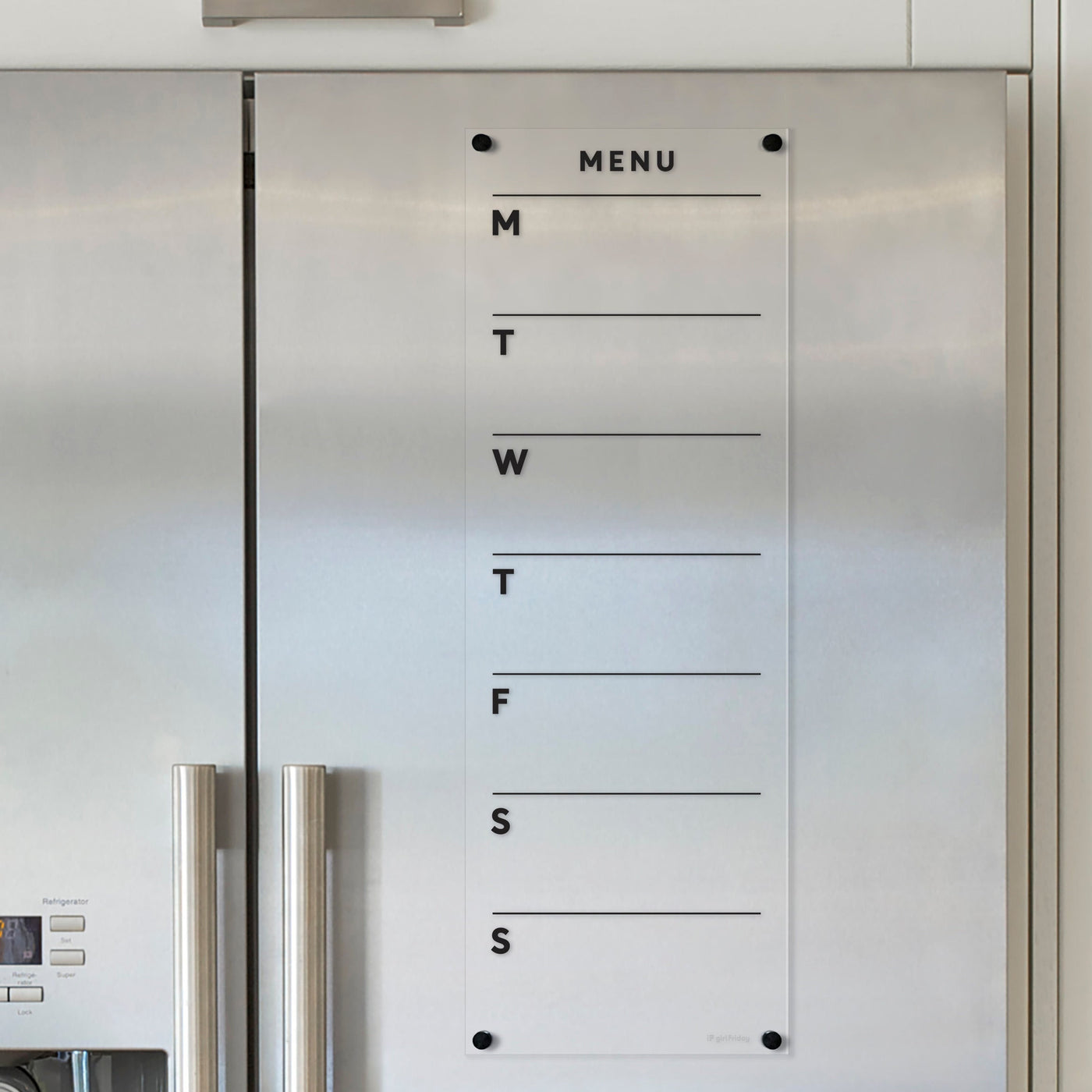 Acrylic Menu fridge board