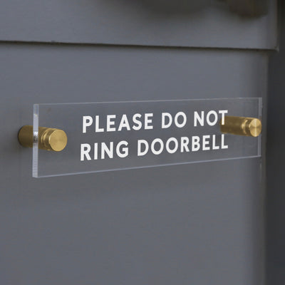 Please Do Not Ring Doorbell sign