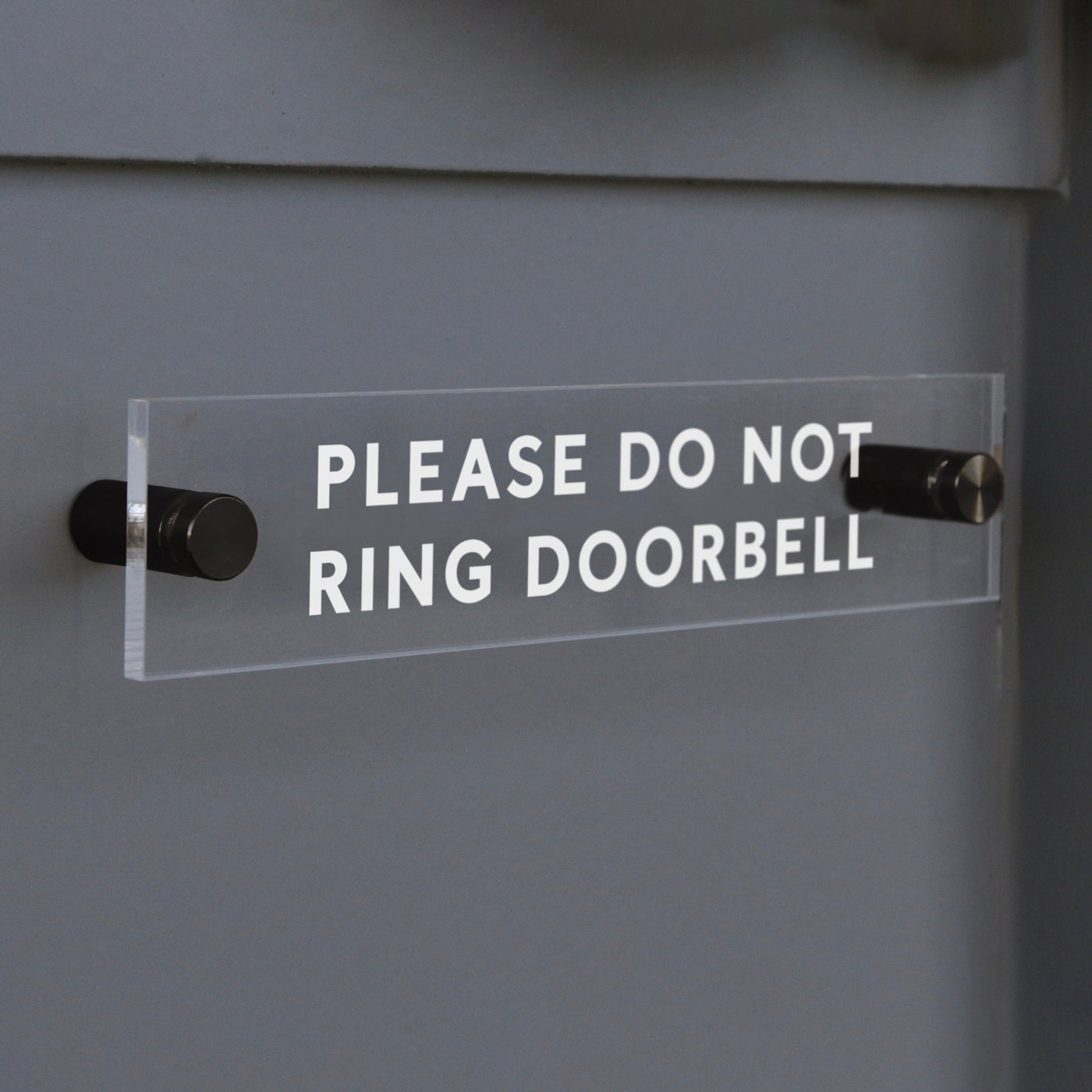 Please Do Not Ring Doorbell sign